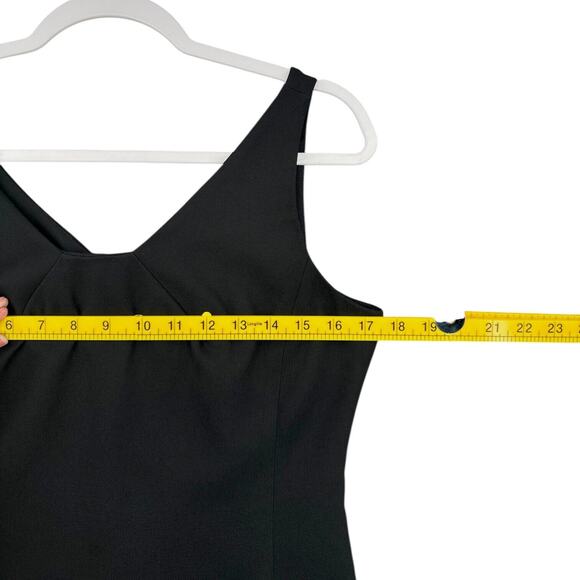 Liz Claiborne Black Classic Sleeveless V-Neck Sheath Dress Womens Petite 8 - Picture 6 of 7